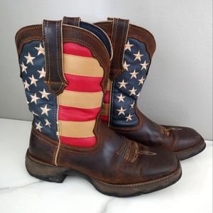 Women's 9 M Durango Flag Western Boots